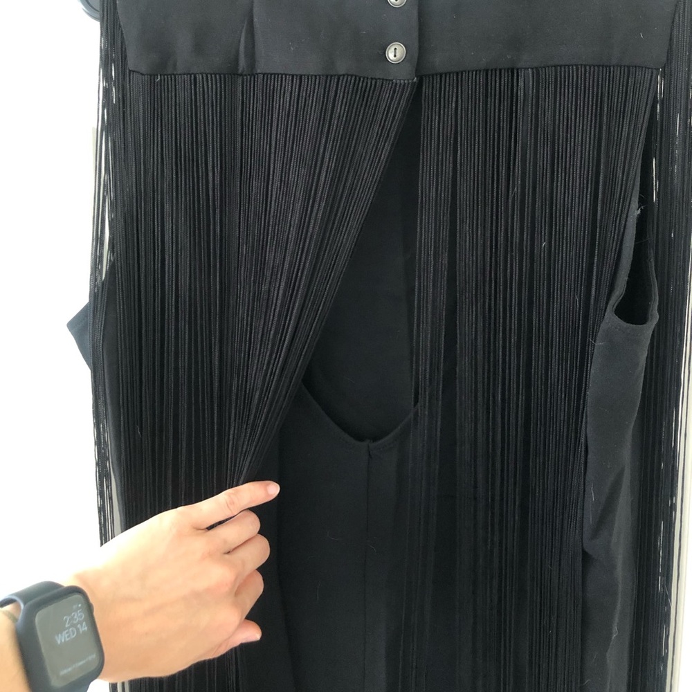 Tassel Black Dress